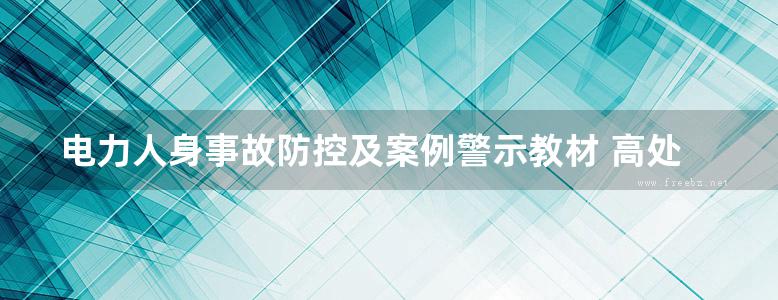 电力人身事故防控及案例警示教材 高处坠落